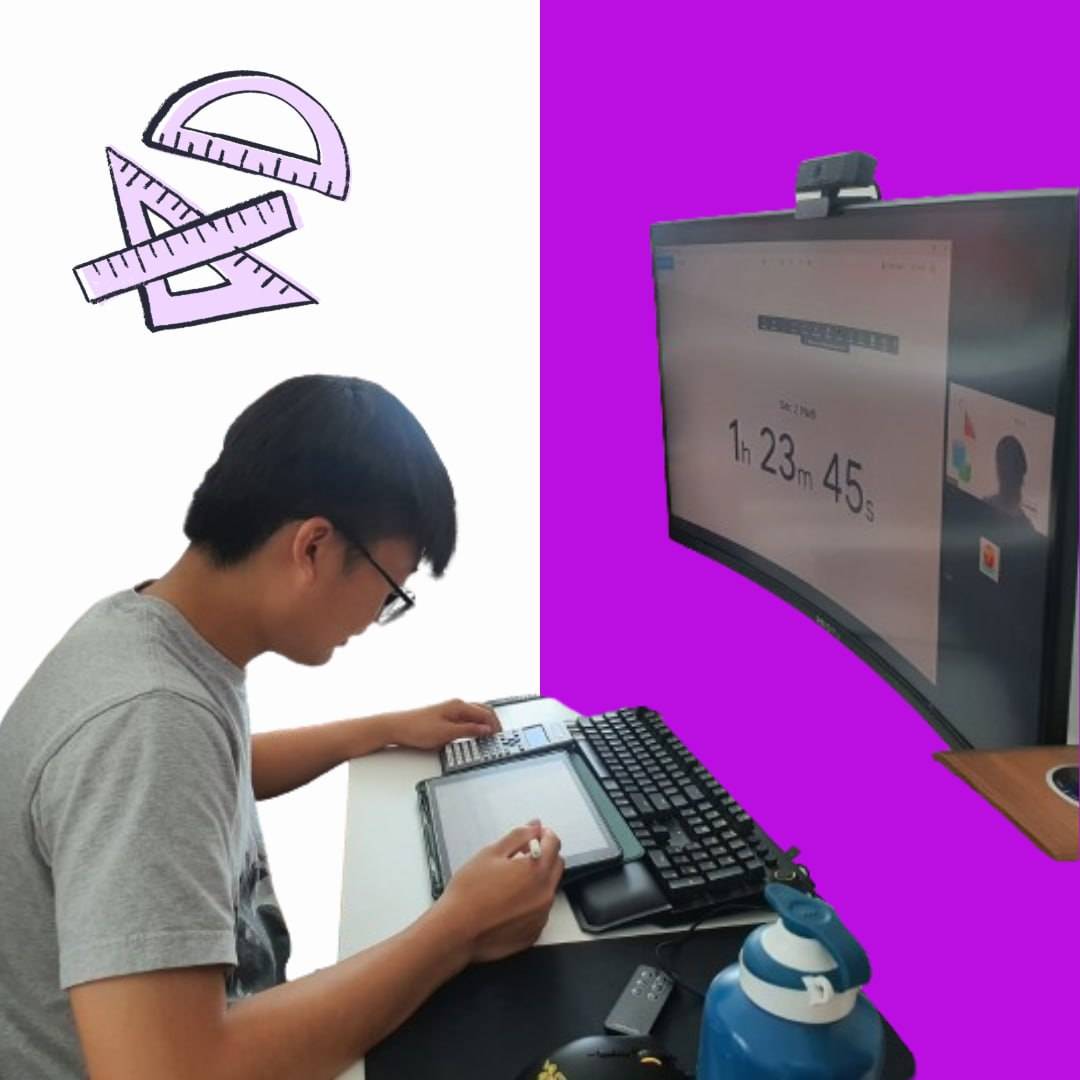A photo of what math exams are like in accellearn